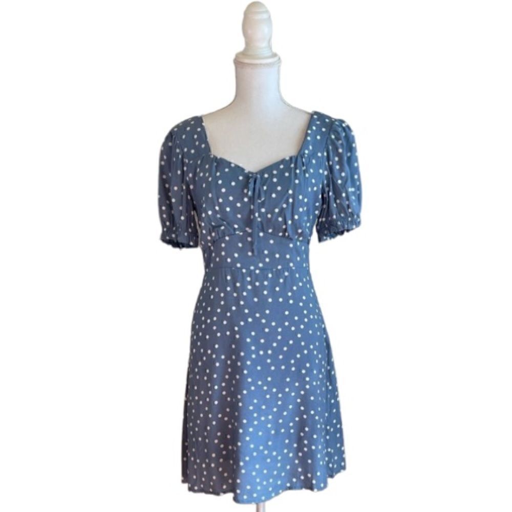 SKIES ARE BLUE Short Sleeve Polka Dotted Dress NWT